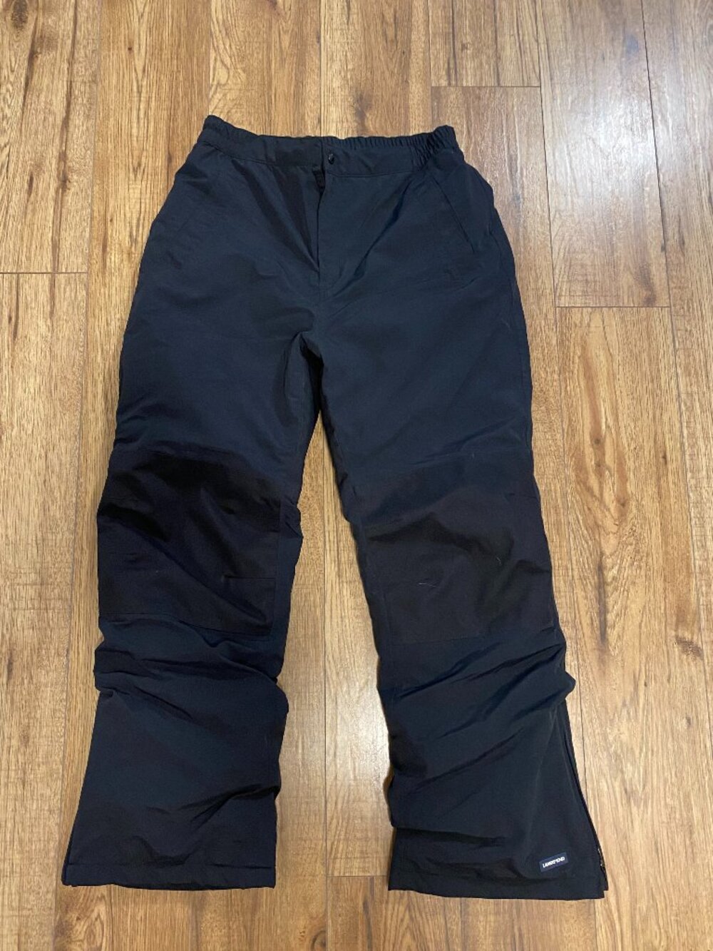 Lands' End Boys Husky 14H Squall Waterproof Insulated Snow Pants Black Iron Knee